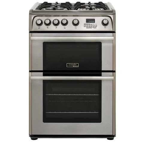 cannon ch60gpxf gas cooker freestanding stainless steel